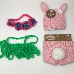 Baby girl photo prop outfits bunny and hula girl